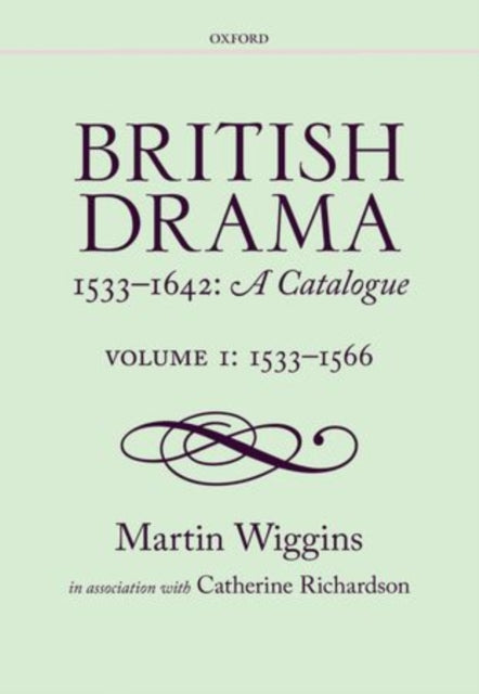 Book cover of: British Drama 1533-1642: A Catalogue