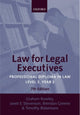 Book cover of: Law for Legal Executives. By: Graham Rowley
