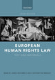 Book cover of: European Human Rights Law. By: Mark W. Janis
