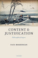 Book cover of: Content and Justification. By: Paul Artin Boghossian