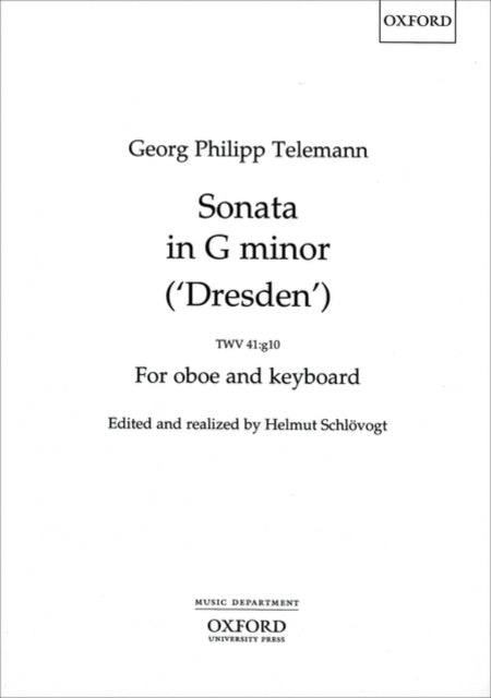 Book cover of: Sonata in G minor (Dresden) TWV41:g10