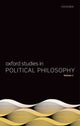 Book cover of: Oxford Studies in Political Philosophy, Volume 1. By: Sobel, David