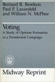 Book cover of: Voting. By: Bernard R. Berelson