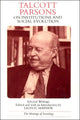 Book cover of: Talcott Parsons on Institutions and Social Evolution. By: Talcott Parsons