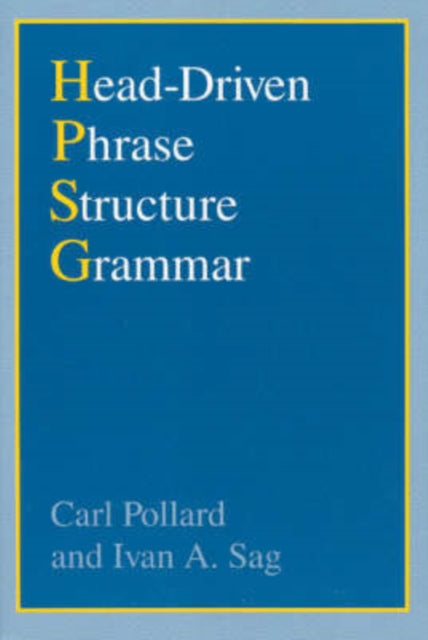 Book cover of: Head-Driven Phrase Structure Grammar