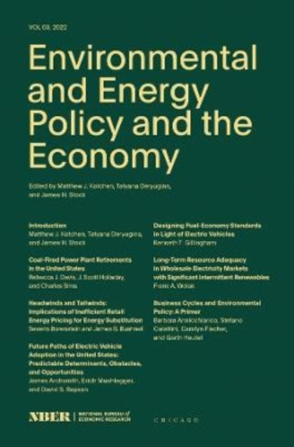 Book cover of: Environmental and Energy Policy and the Economy. By: Matthew J. Kotchen