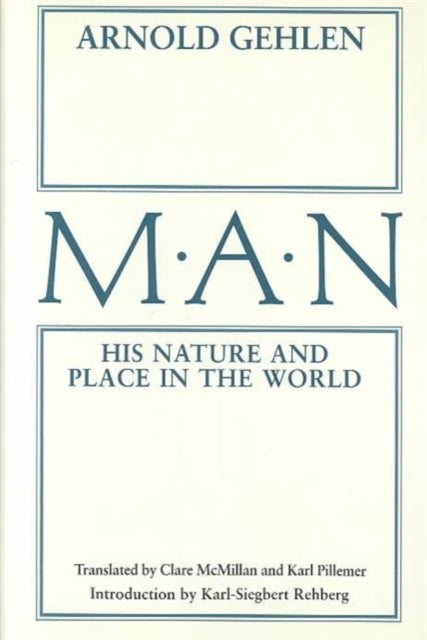 Book cover of: Man. By: Arnold Gehlen