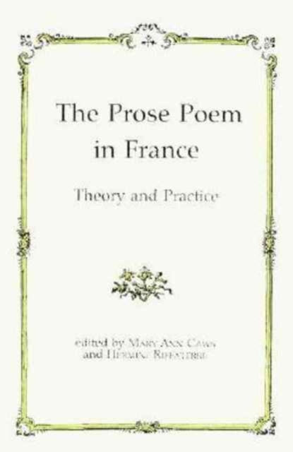 Book cover of: Prose Poem in France