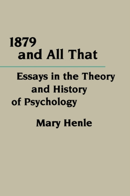 Book cover of: 1879 and All That