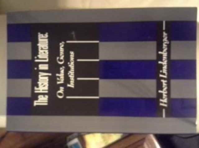 Book cover of: History in Literature