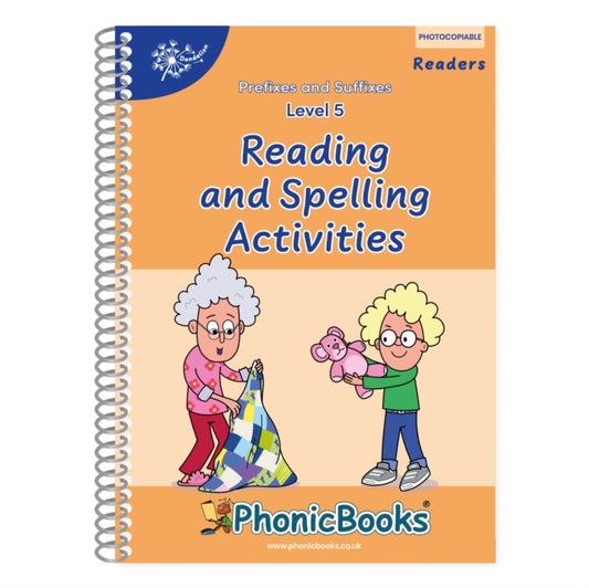Book cover of: Phonic Books Dandelion Readers Level 5 Prefixes and Suffixes Activities. By: Phonic Books