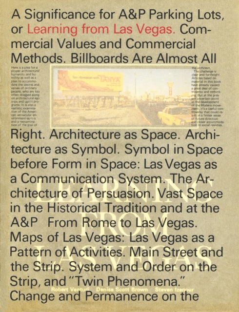 Book cover of: Learning From Las Vegas. By: Robert Venturi