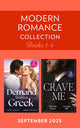 Book cover of: Modern Romance September 2025 Books 1-4