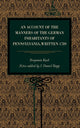 Book cover of: Account of the Manners of the German Inhabitants of Pennsylvania, Written 1789. By: Benjamin Rush