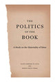 Book cover of: Politics of the Book. By: Filipe Carreira da Silva