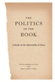 Book cover of: Politics of the Book. By: Filipe Carreira da Silva