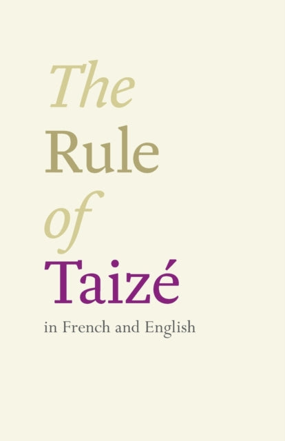 Book cover of: Rule of Taize