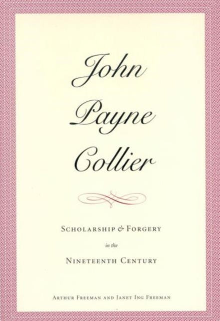 Book cover of: John Payne Collier. By: Arthur Freeman