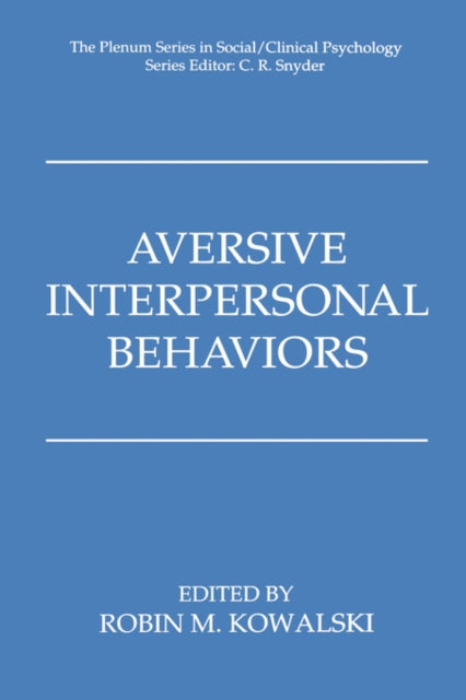 Book cover of: Aversive Interpersonal Behaviors