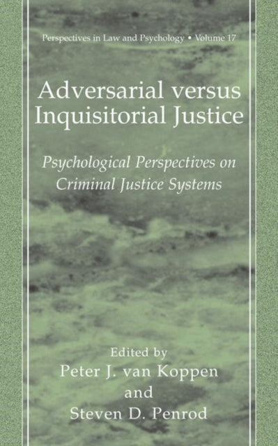 Book cover of: Adversarial versus Inquisitorial Justice