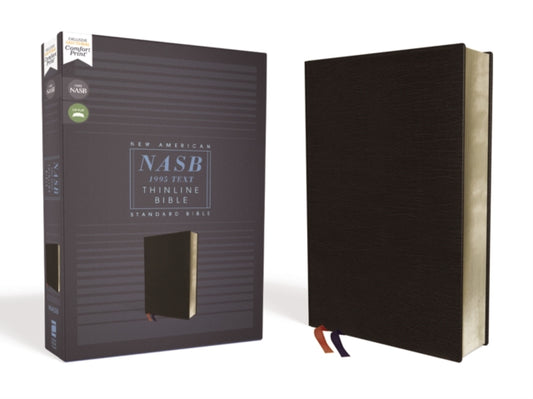Book cover of: NASB, Thinline Bible, Bonded Leather, Black, Red Letter, 1995 Text, Comfort Print. By: Zondervan Publishing Company