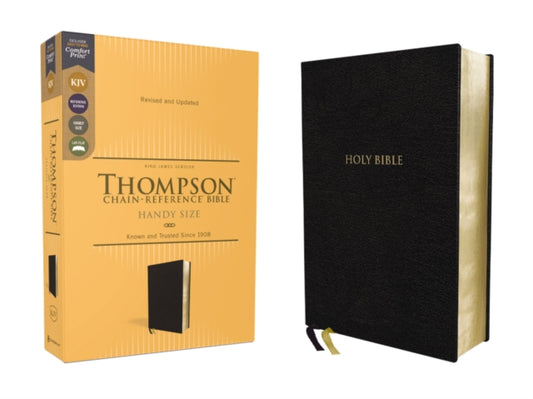 Book cover of: KJV, Thompson Chain-Reference Bible, Handy Size, European Bonded Leather, Black, Red Letter, Comfort Print. By: Frank Charles Thompson