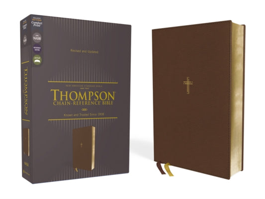 Book cover of: NASB, Thompson Chain-Reference Bible, Leathersoft, Brown, 1995 Text, Red Letter, Comfort Print. By: Zondervan