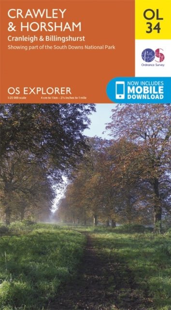 Book cover of: Crawley & Horsham, Cranleigh & Billingshurst. By: Ordnance Survey
