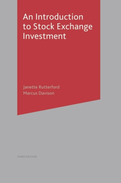 Book cover of: Introduction to Stock Exchange Investment. By: Janette Rutterford
