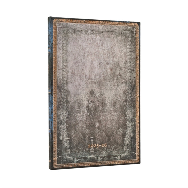 Book cover of: 2026 Dove Grey (Old Leather Collection) Maxi 18-month Vertical Hardcover Flexi Dayplanner 2025-2026 (Elastic Band Closure). By: Paperblanks