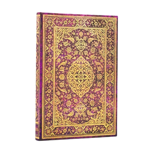 Book cover of: 2026 The Orchard (Persian Poetry) Mini 12-month Verso Hardcover Flexi Dayplanner 2026 (Elastic Band Closure). By: Paperblanks