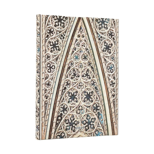Book cover of: 2026 Vault of the Milan Cathedral (Duomo di Milano) Midi 12-month Verso Hardcover Flexi Dayplanner 2026 (Wrap Closure)
