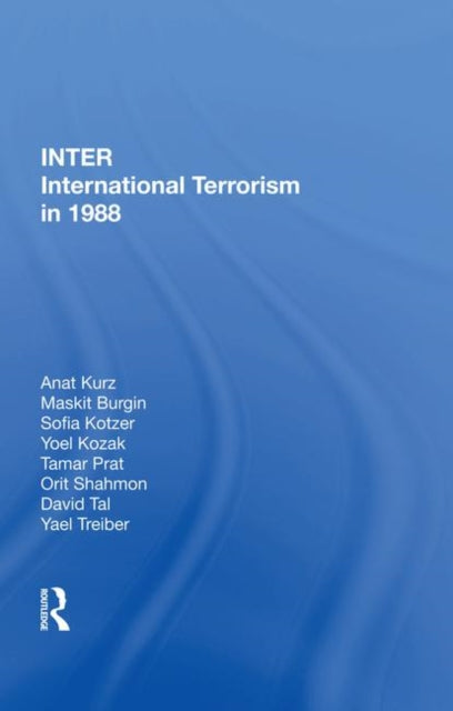 Book cover of: International Terrorism In 1988. By: Anat Kurz
