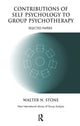 Book cover of: Contributions of Self Psychology to Group Psychotherapy. By: Walter N. Stone