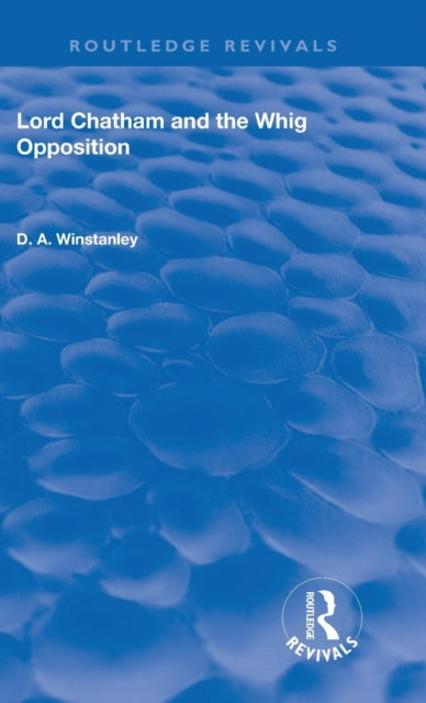 Book cover of: Lord Chatham and the Whig Opposition