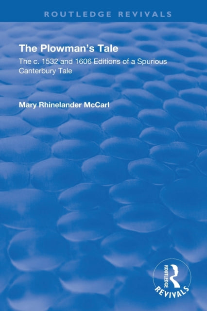 Book cover of: Plowman's Tale. By: Mary Rhinelander McCarl