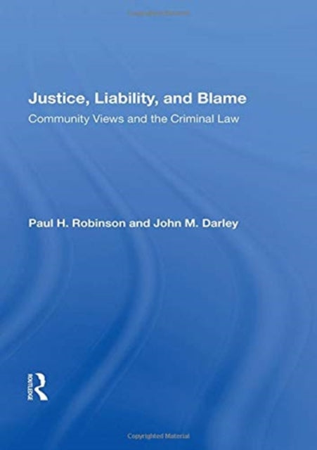 Book cover of: Justice, Liability, and Blame