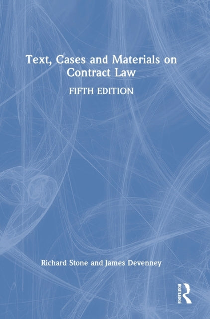 Book cover of: Text, Cases and Materials on Contract Law. By: Richard Stone