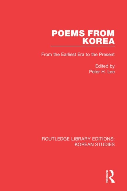 Book cover of: Poems from Korea. By: Peter H. Lee