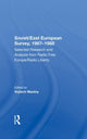 Book cover of: Soviet/East European Survey, 1987-1988. By: Vojtech Mastny