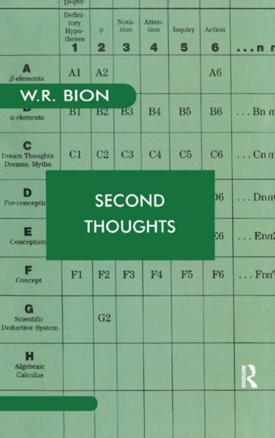 Book cover of: Second Thoughts. By: Wilfred R. Bion