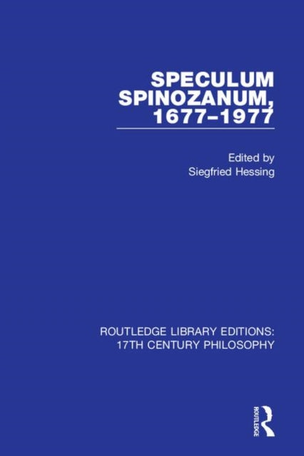Book cover of: Speculum Spinozanum, 1677-1977. By: Siegfried Hessing