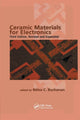 Book cover of: Ceramic Materials for Electronics. By: Relva C. Buchanan