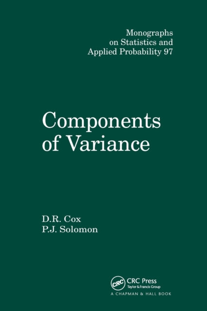 Book cover of: Components of Variance. By: David R. Cox