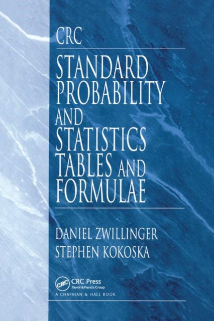 Book cover of: CRC Standard Probability and Statistics Tables and Formulae. By: Daniel Zwillinger
