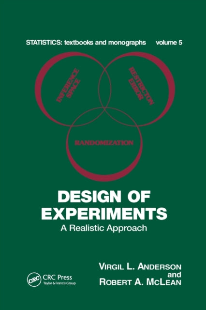 Book cover of: Design of Experiments. By: Virgil L. Anderson
