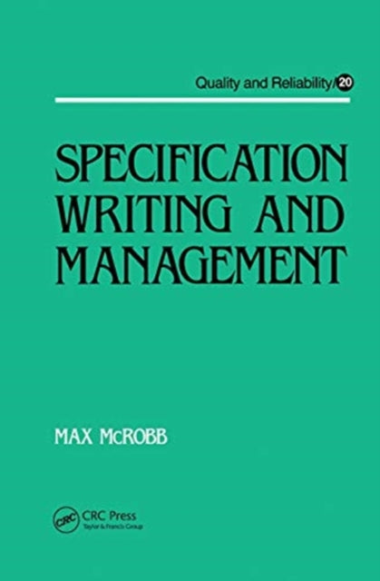 Book cover of: Specification Writing and Management. By: Max McRobb