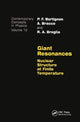 Book cover of: Giant Resonances