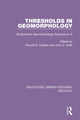Book cover of: Thresholds in Geomorphology. By: Donald R. Coates