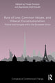 Book cover of: Rule of Law, Common Values, and Illiberal Constitutionalism. By: Tímea Drinóczi